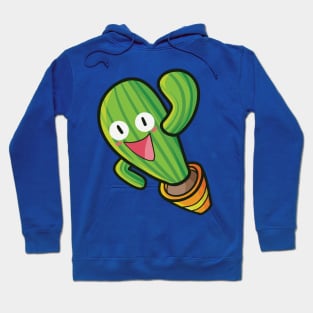 Funny cactus pot with happy face Hoodie